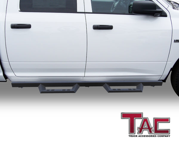 TAC Sniper Running Boards Fit 2009-2018 Dodge RAM 1500|2010-2022 2500/3500 Crew Cab|2019-2023 RAM 1500 Classic (Excl. RAM 2500/3500/4500/5500 Chassis Cab Diesel Models) 4" Side Steps Nerf Bars 2pcs