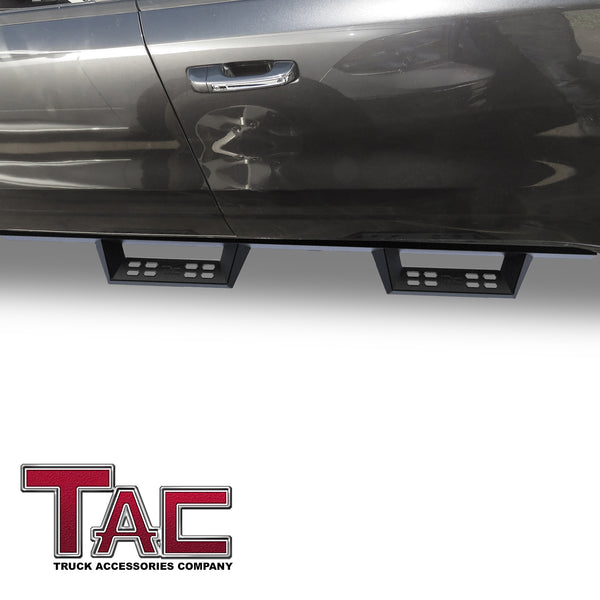 TAC Sniper Running Boards Compatible with 2019-2024 Dodge Ram 1500 Crew Cab (Excl. 2019-2024 Ram 1500 Classic) Truck Pickup 4" Drop Fine Texture Black Side Steps Nerf Bars Off-Road Accessories (2pcs)