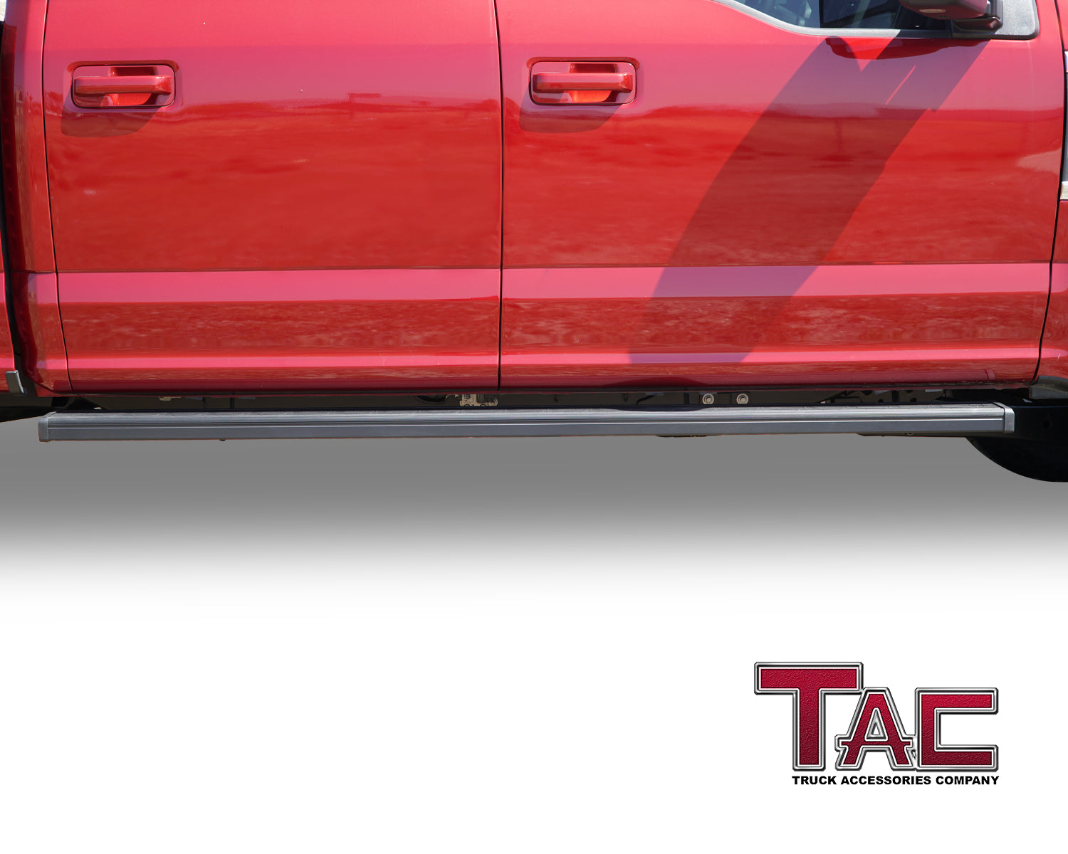 TAC Spear Running Boards Compatible with 2015-2025 Ford F150/2022-2025 F150 Lightning EV SuperCrew Cab | 2017-2025 Ford F250/350 Super Duty Crew Cab 6" Side step rail nerf bar truck accessories texture