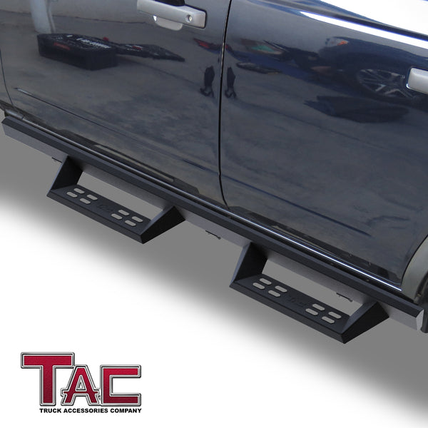 TAC Sniper Running Boards Compatible with 2021-2023 Ford Bronco 4 Door Truck Pickup 4" Drop Fine Texture Black Side Steps Nerf Bars Rock Slider Armor Off-Road Accessories (2pcs)