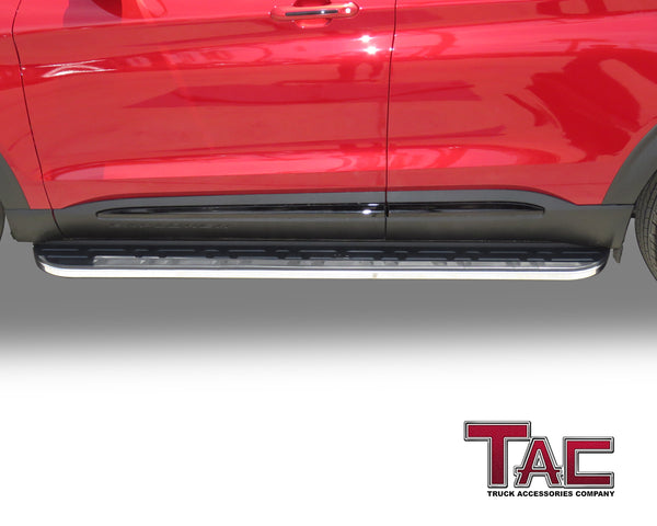 TAC Cobra Running Boards Compatible With 2020-2023 Ford Explorer SUV Side Steps Nerf Bars Step Rails Aluminum Black Off-Road City Exterior Accessories 2 pieces one pair