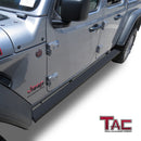 TAC Spear Running Boards Compatible with 2020-2025 Jeep Gladiator JT Pickup 6" Side Step Rail Nerf Bar Truck Accessories Aluminum Texture Black Width Body and Soft top Lightweight 2Pcs-3