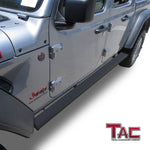 TAC Spear Running Boards Compatible with 2020-2023 Jeep Gladiator JT Pickup 6" Side Step Rail Nerf Bar Truck Accessories Aluminum Texture Black Width Body and Soft top Lightweight 2Pcs
