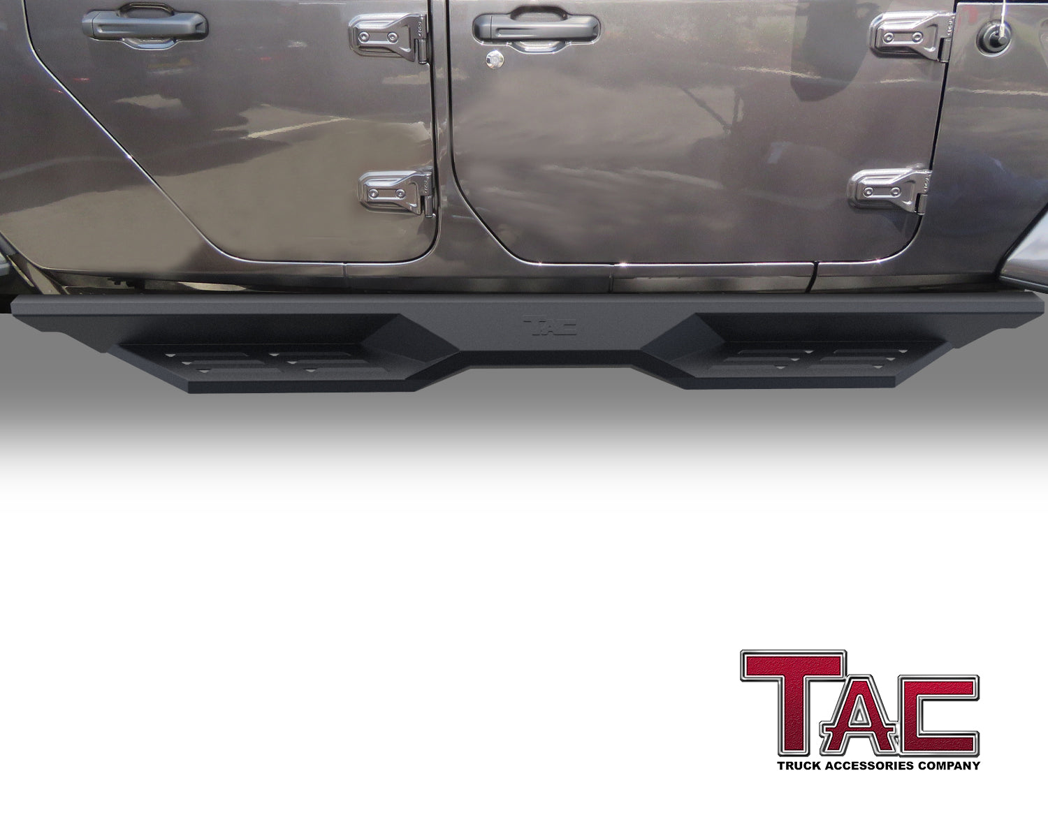 TAC Running Boards Fit 2020-2025 Jeep Gladiator JT Defender Steps Truck Pick Up Fine Texture Black 5" Drop Side Steps Nerf Bars Rock Slider Armor Off-Road Accessories (2pcs)