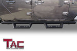 TAC Sniper Running Boards Compatible with 2020-2023 Jeep Gladiator Truck Pickup 4" Drop Fine Texture Black Side Steps Nerf Bars Rock Slider Armor Off-Road Accessories (2pcs)