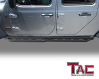 TAC Running Boards Fit 2020-2023 Jeep Gladiator JT Rocker Steps Pickup Truck Side Steps Nerf Bars Rock Slider Armor Off-Road Accessories Fine Texture Black (2pcs)