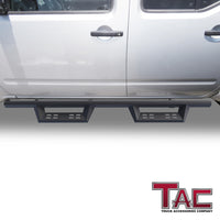 TAC Sniper Running Boards Compatible with 2005-2023 Nissan Frontier Crew Cab Truck Pickup 4" Drop Fine Texture Black Side Steps Nerf Bars Rock Slider Armor Off-Road Accessories (2pcs)