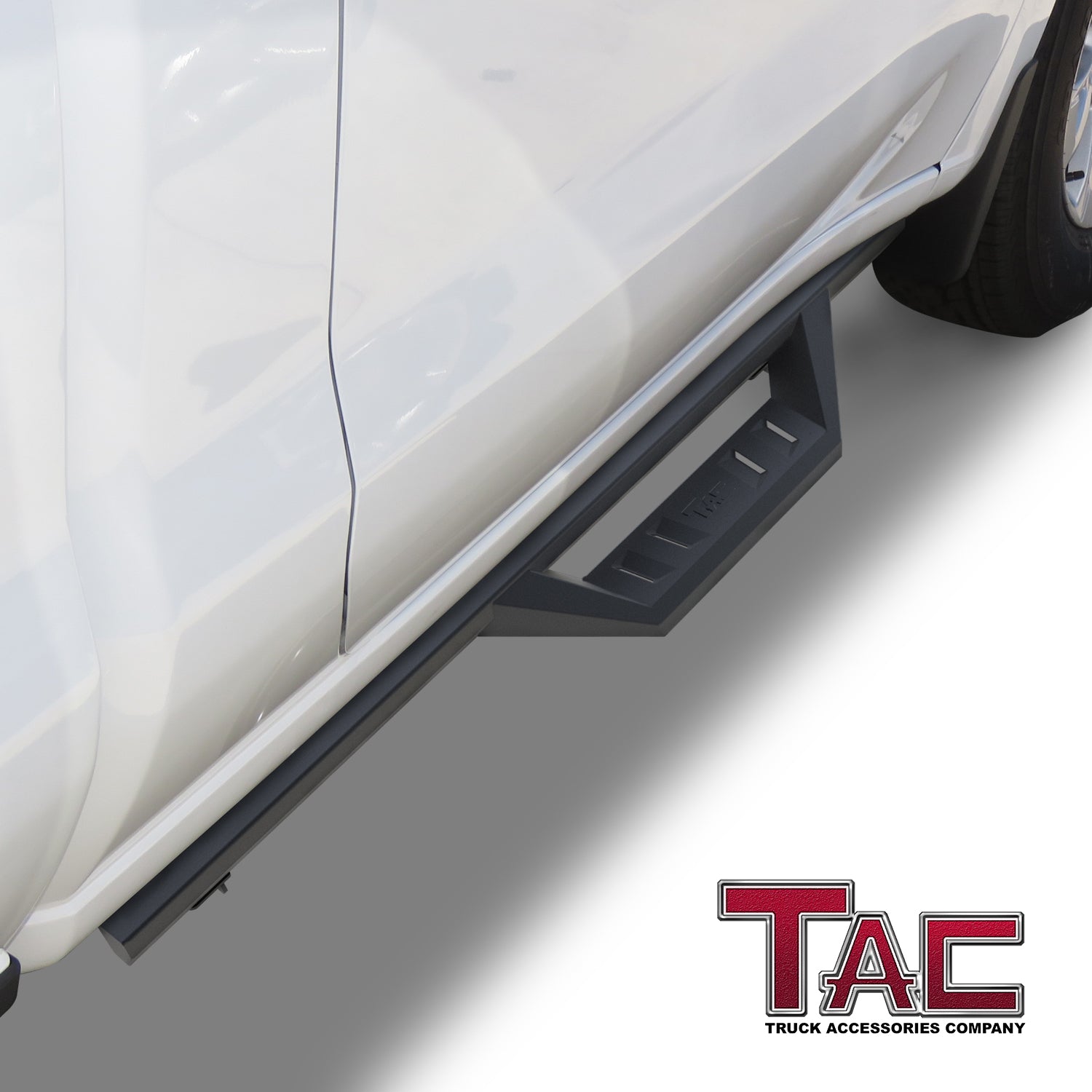 TAC Sidewinder Running Boards Fit 2019-2025 Chevy Silverado/GMC Sierra 1500 | 2020-2025 2500/3500 Regular Cab SUV 4" Drop Fine Texture Black Side Steps Nerf Bars Rock Slider Armor Off-Road (2pcs)