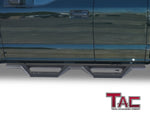 TAC Sidewinder Running Boards Fit 2015-2023 Ford F150 Super Cab Truck  / 2017-2023 F250/350/450/550 Super Duty Super Cab 4” Drop Fine Texture Black Side Steps Nerf Bars Rock Slider Armor Off-Road Accessories (2pcs)