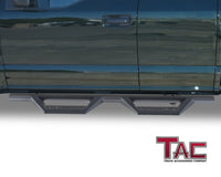TAC Sidewinder Running Boards Fit 2015-2024 Ford F150 Super Cab Truck  / 2017-2024 F250/350/450/550 Super Duty Super Cab 4” Drop Fine Texture Black Side Steps Nerf Bars Rock Slider Armor Off-Road Accessories (2pcs)