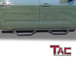 TAC Sidewinder Running Boards Compatible with 2022-2023 Toyota Tundra CrewMax Truck Pickup 4” Drop Fine Texture Black Side Steps Nerf Bars Rock Slider Armor Accessories (2pcs)