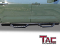 TAC Sidewinder Running Boards Compatible with 2022-2023 Toyota Tundra CrewMax Truck Pickup 4” Drop Fine Texture Black Side Steps Nerf Bars Rock Slider Armor Accessories (2pcs)