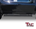 TAC Arrow Side Steps Running Boards Compatible with 2015-2023 Chevy Colorado/GMC Canyon Crew Cab Truck Pickup 5” Aluminum Texture Black Step Rails Nerf Bars Lightweight Off Road Accessories 2Pcs