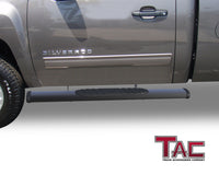 TAC Arrow Side Steps Running Boards Compatible with 2007-2018 Chevy Silverado/GMC Sierra 1500 | 2007-2019 2500/3500 Heavy Duty Regular Cab Truck Pickup 5” Aluminum Texture Black Step Rails Nerf Bars