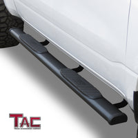 TAC Arrow Side Steps Running Boards Compatible with 2019-2024 Dodge RAM 1500 Crew Cab (Exclude 19-24 Ram 1500 Classic) Truck 5”  Aluminum Texture Black Step Rails Nerf Bars Off Road Accessories 2Pcs