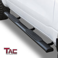 TAC Arrow Side Steps Running Boards Compatible with 2019-2023 Dodge RAM 1500 Crew Cab (Exclude 19-23 Ram 1500 Classic) Truck 5”  Aluminum Texture Black Step Rails Nerf Bars Off Road Accessories 2Pcs