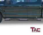 TAC Arrow Side Steps Running Boards Compatible with 2015-2023 Ford F150 Super Cab / 2017-2023 F250/350/450/550 Super Duty Super Cab Truck Pickup 5” Aluminum Nerf Bars