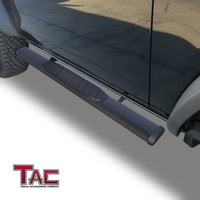 TAC Arrow Side Steps Running Boards Compatible with 2021-2023 Ford Bronco 2 Door SUV 5” Aluminum Texture Black Step Rails Nerf Bars Lightweight Off Road Accessories 2Pcs