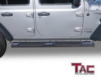 TAC Arrow Side Steps Running Boards Compatible with 2018-2023 Jeep Wrangler JL 4 Door SUV 5” Aluminum Texture Black Step Rails Nerf Bars Lightweight Off Road Accessories 2Pcs