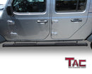 TAC Arrow Side Steps Running Boards Compatible with 2020-2025 Jeep Gladiator JT Truck 5" Aluminum Texture Black Step Rails Nerf Bars Off-Road Accessories-3