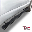 TAC Arrow Side Steps Running Boards Compatible with 2004-2024 Nissan Titan / 2016-2024 Nissan Titan XD Crew Cab Truck Pickup 5" Aluminum Texture Black Step Rails Nerf Bars Lightweight-3