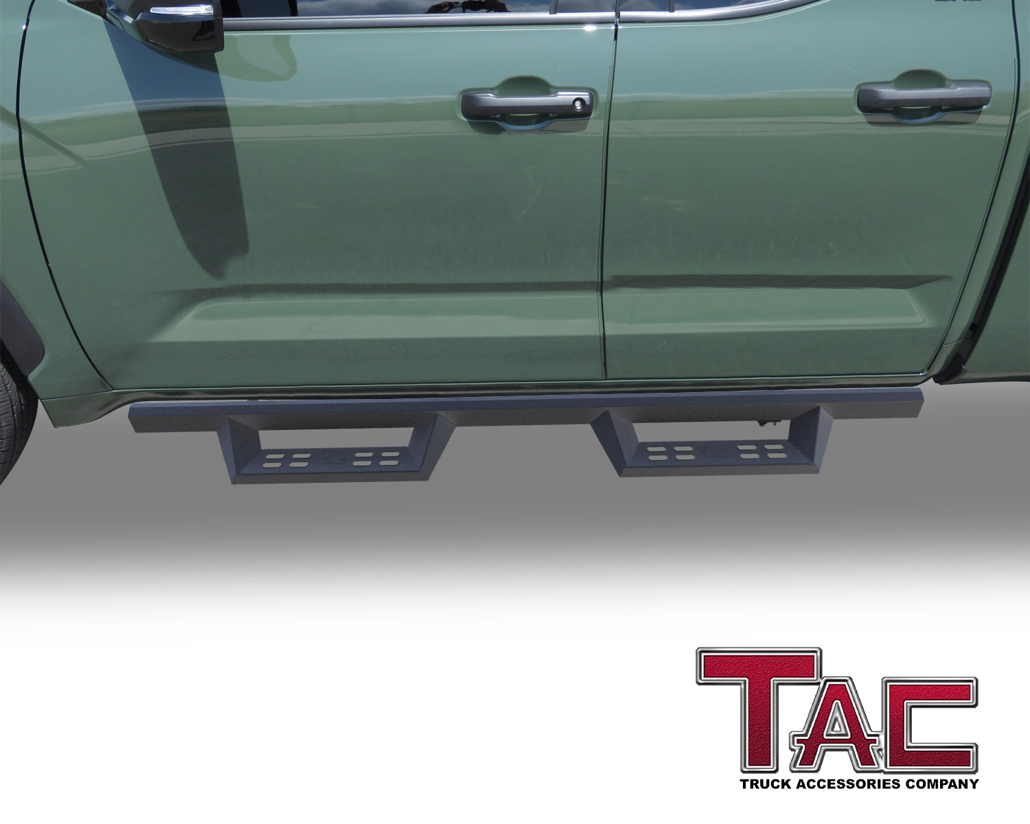 TAC Sniper Running Boards Fit 2022-2025 Toyota Tundra Double Cab Truck Pickup 4"  Fine Texture Black Side Steps Nerf Bars 2pcs