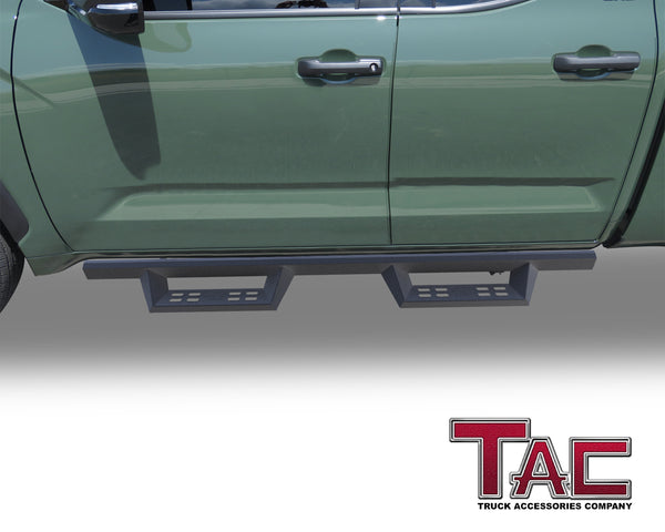 TAC Sniper Running Boards Fit 2022-2023 Toyota Tundra Double Cab Truck Pickup 4"  Fine Texture Black Side Steps Nerf Bars 2pcs