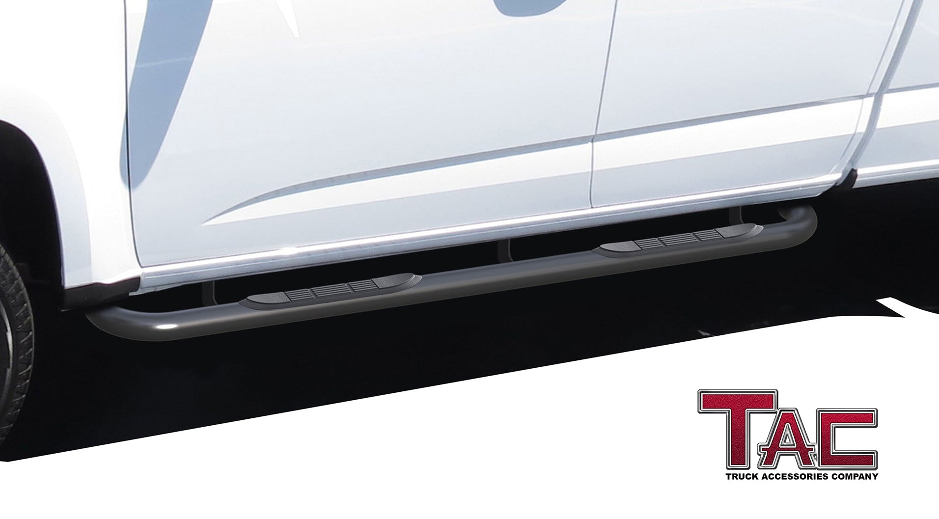 TAC 3" Gloss Black Side Steps Compatible with 2013-2021 Nissan Pathfinder | 2013-2016 Infiniti QX60| Running Boards| Side Bars| Step Rails| Nerf Bars| Rocker Slider| Pickup Truck Accessories (2 PCS) - 0