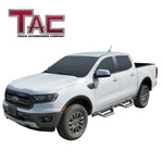 TAC Sidewinder Running Boards Fit 2019-2023 Ford Ranger SuperCrew Cab Truck Pickup 4” Drop Fine Texture Black Side Steps Nerf Bars Rock Slider Armor Off-Road Accessories (2pcs)