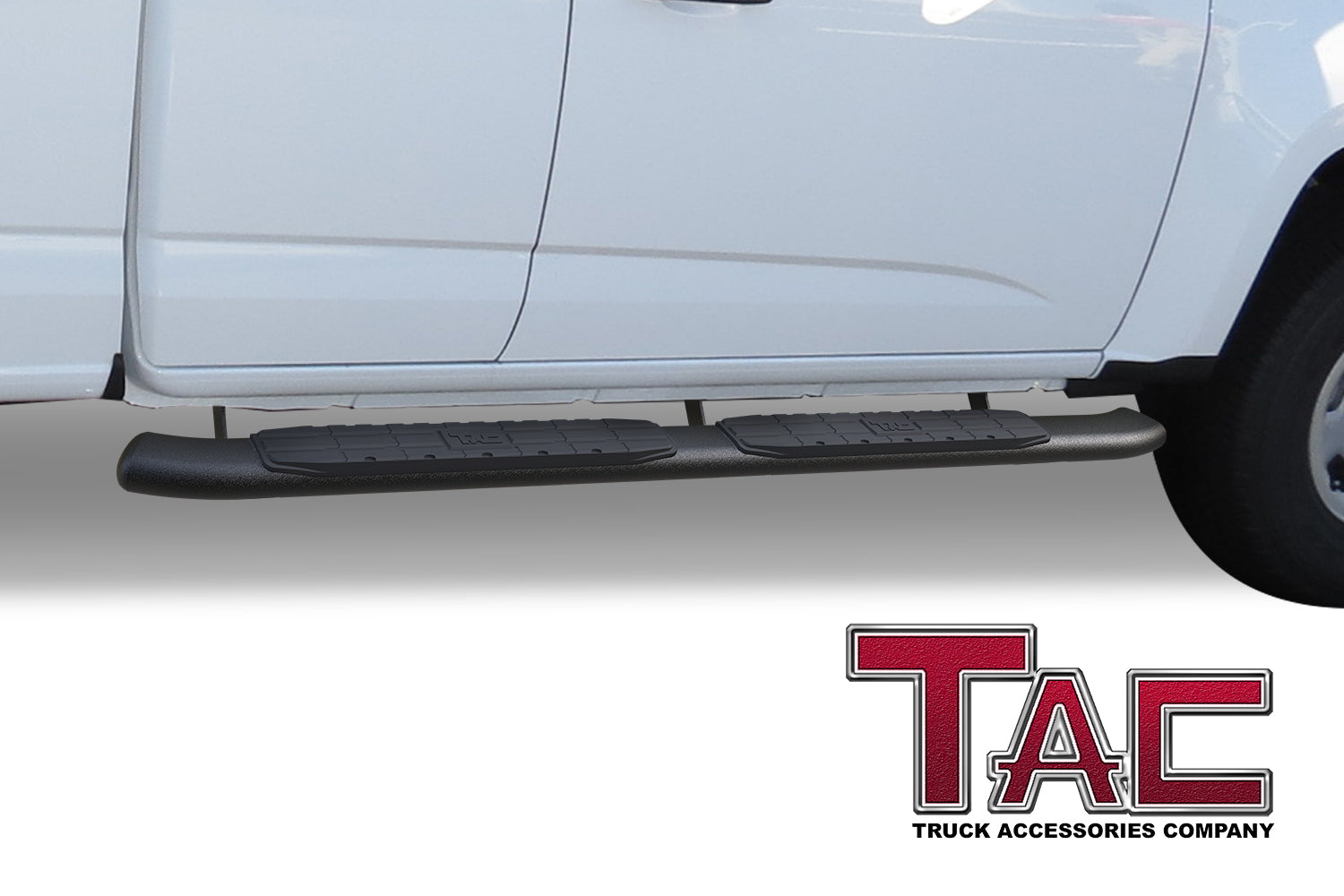 TAC Side Steps Running Boards Compatible with 2015-2022 Chevy Colorado/GMC Canyon Extended Cab Truck Pickup 4.25" Texture Black Side Bars Nerf Bars Off Road Accessories (2pcs)