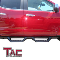 TAC Sidewinder Running Boards Fit 2015-2023 Chevy Colorado/GMC Canyon Crew Cab 4” Drop Fine Texture Black Side Steps Nerf Bars Rock Slider Armor Off-Road Accessories (2pcs)