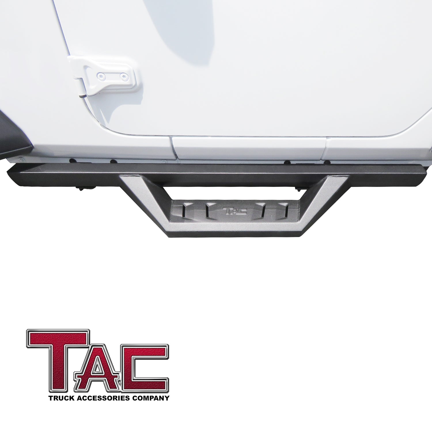 TAC Sidewinder Running Boards Fit 2018-2025 Jeep Wrangler JL 2 Door SUV 4" Drop Fine Texture Black Side Steps Nerf Bars Rock Slider Armor Off-Road Accessories (2pcs)