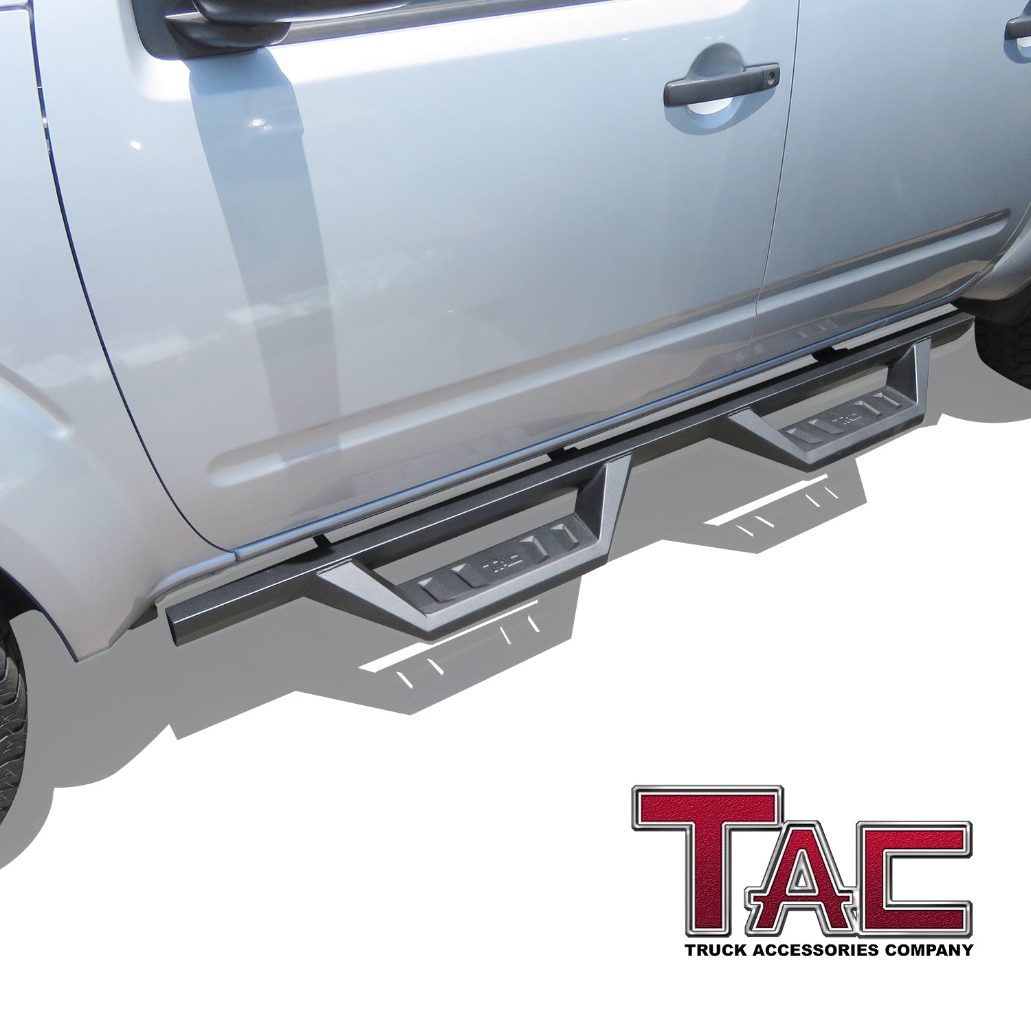TAC Sidewinder Running Boards Fit 2005-2025 Nissan Frontier Crew Cab Truck 4" Drop Fine Texture Black Side Steps Nerf Bars Rock Slider Armor Accessories (2pcs)