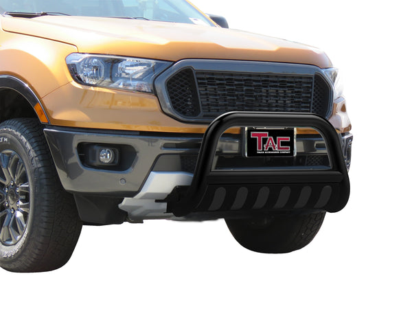 TAC Gloss Black 3" Bull Bar for 2019-2023 Ford Ranger Truck Front Bumper Brush Grille Guard Nudge Bar