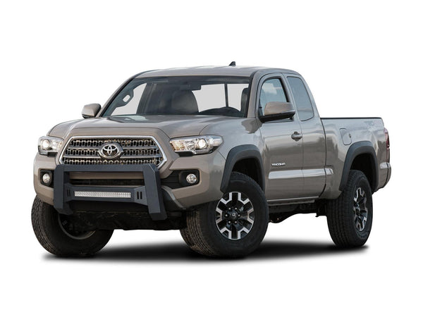 TAC Predator Bull Bar Compatible with 2016-2023 Toyota Tacoma Pickup Truck Fine Textured Black Modular Lighting Front Bumper Brush Grille Guard with LED Off-Road Lights (Patent No: US 10,315,599 B2)