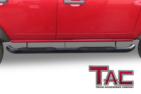 TAC 3" Gloss Black Side Steps Compatible with 2021-2025 Ford Bronco 4 Door| Running Boards| Side Bars| Step Rails| Nerf Bars| Rocker Slider| SUV Accessories (2 PCS)