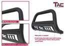 TAC Heavy Texture Black 3" Bull Bar For 2005-2021 Nissan Frontier Truck/ 2005-2015 Nissan Xterra SUV/ 2005-2007 Nissan Pathfinder SUV Front Bumper Brush Grille Guard Nudge Bar-3