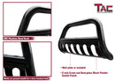 TAC 3" Bull Bar For 2004-2026 Ford F150(Excl. Heritage edition/all Ford F150 Raptor models/2020-2022 Diesel models)|2022-2026 Ford F150 Lightning EV|2003-2017 Ford Expedition SUV Front Bumper Brush Grille Guard Nudge Bar Gloss Black-4