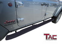 TAC Heavy Texture Black PNC Side Steps For 2020-2023 Jeep Gladiator 4 Door Truck | Running Boards | Nerf Bar | Side Bar