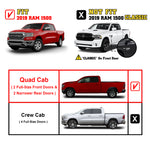 TAC Spear Running Boards Compatible with 2019-2023 Dodge Ram 1500 Quad Cab (Exclude 2019-2023 Ram 1500 Classic) 6" Side Step Rail Nerf Bar Truck Accessories Aluminum Texture Black Width Body 2Pcs