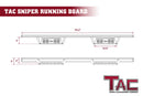 TAC Sniper Running Boards Fit 2019-2025 Chevy Silverado/GMC Sierra 1500 | 2020-2025 2500/3500 Double Cab (Excl. 2019 Silverado 1500 LD/Sierra 1500 Limited) Truck Pickup 4" Black Side Steps Nerf Bars 2pcs-4