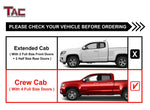 TAC Sniper Running Boards Compatible with 2015-2023 Chevy Colorado/GMC Canyon Crew Cab Truck Pickup 4" Drop Fine Texture Black Side Steps Nerf Bars Rock Slider Armor Off-Road Accessories (2pcs)