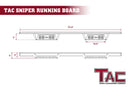 TAC Sniper Running Boards Fit 2022-2025 Toyota Tundra Double Cab Truck Pickup 4"  Fine Texture Black Side Steps Nerf Bars 2pcs-4