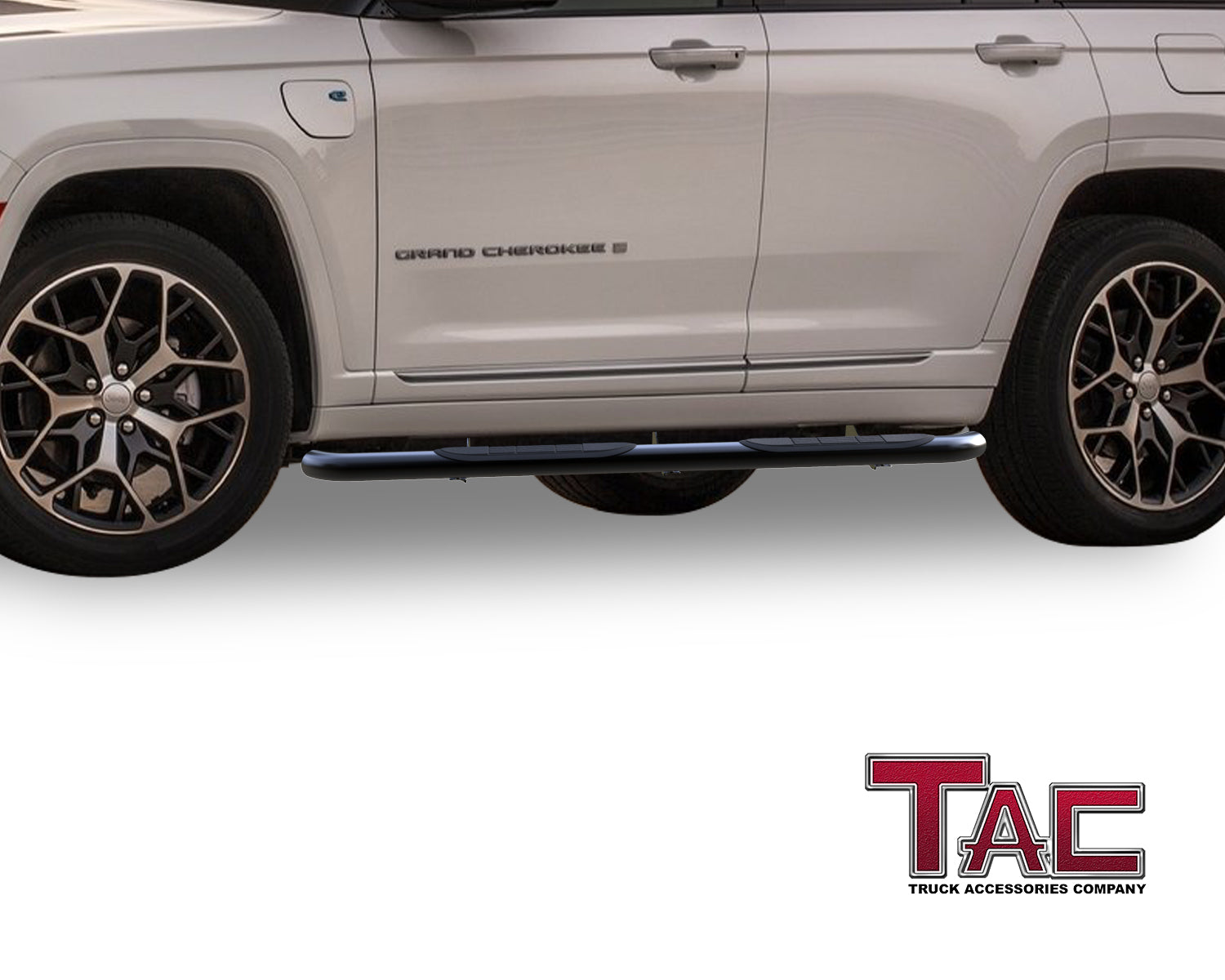 TAC 3" Gloss Black Side Steps Compatible with 2022-2024?Jeep Grand Cherokee (Exclude 2021-2024 Grand Cherokee L / 2022-2024 4xe Models) | Running Boards| Side Bars| Step Rails| Nerf Bars| Rocker Slider| SUV Accessories (2 PCS)