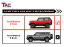 TAC Sidewinder Running Boards Fit 2021-2025 Ford Bronco 2 Door SUV 4" Drop Side Steps Nerf Bars Rock Slider Fine Texture Black Off-Road Accessories (2pcs)-4