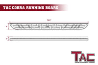 TAC Cobra Running Boards Compatible With 2020-2023 KIA Telluride SUV Side Steps Nerf Bars Step Rails Aluminum Black Off-Road City Exterior Accessories 2 pieces one pair