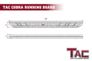 TAC Cobra Running Boards Compatible With 2018-2023 Chevy Traverse|2018-2024 Enclave SUV Side Steps Nerf Bars Step Rails Aluminum Black Off-Road City Exterior Accessories 2 pieces one pair-4
