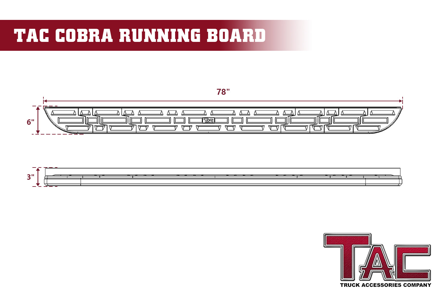TAC Cobra Running Boards Compatible With 2020-2025 Ford Explorer SUV Side Steps Nerf Bars Step Rails Aluminum Black Off-Road City Exterior Accessories 2 pieces one pair