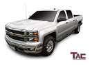 TAC 3" Gloss Black Side Steps Compatible with 2001-2018 Chevy Silverado/GMC Sierra 1500 Crew Cab| 2001-2019 Chevy Silverado/GMC Sierra 2500/3500 Crew Cab (Excl. C/K Classic) | Running Boards| Side Bars| Step Rails| Nerf Bars| Accessories (2 PCS)-3