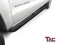 TAC Gloss Black 3" Side Steps For 2001-2018 Chevy Silverado / GMC Sierra 1500 Crew Cab (Excl. C/K "Classic") / 2001-2019 Chevy Silverado / GMC Sierra 2500 / 3500 Crew Cab (Excl. C/K "Classic") Truck | Running Boards | Nerf Bars | Side Bars